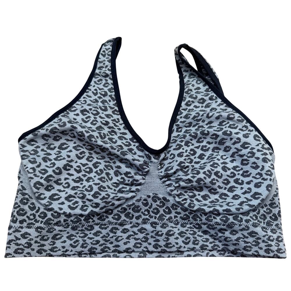 Rhonda Shear Gray & Black Wirefree Bra Women’s Size 3X